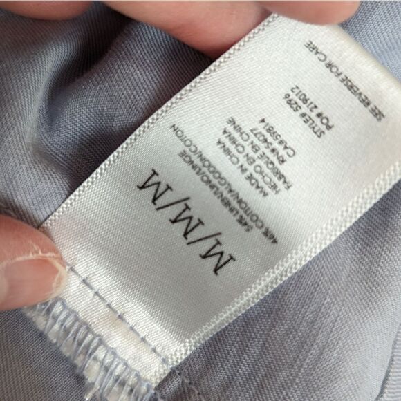 cabi linen & cotton trench style coat in periwinkle, lilac medium - Picture 14 of 16